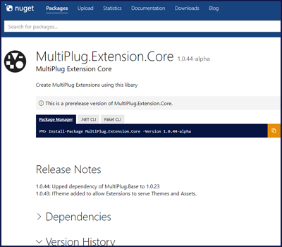 Nuget MultiPlug.Extension.Core